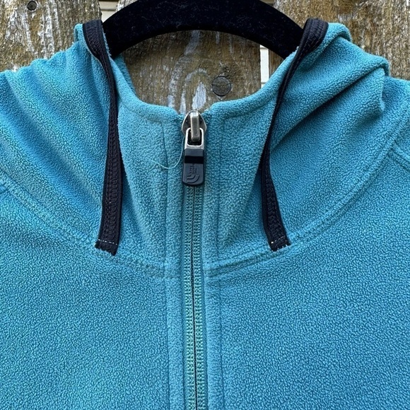 The North Face Teal Hooded Zip Fleece Jacket TKA 100 Sz XL - Picture 6 of 13